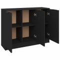 vidaXL Komoda čierna 90,5x30x70 cm spracované drevo