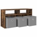vidaXL Nízka skriňa so zásuvkou Dymová dub 72 x 22,5 x 38 cm