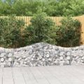 vidaXL Oblúkový gabionový kôš 12 ks 200x30x60/80 cm pozinkované železo