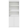 vidaXL Vysoká skrinka biela 70x35x180 cm kompozitné drevo