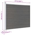 vidaXL Plotový panel WPC 175x146 cm sivý
