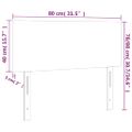 vidaXL Čelo postele s LED zelené 80x5x78/88 cm látka