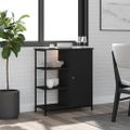 vidaXL Komoda čierna 70x30x80 cm kompozitné drevo