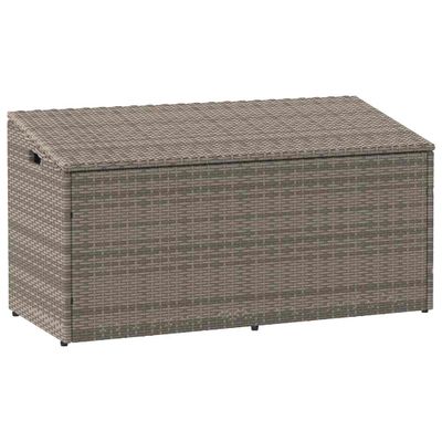 vidaXL Záhradný úložný box sivý 110x50x58 cm polyratan