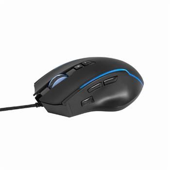 Gembird Myš RAGNAR RX300, podsvietená, 8 tlačidiel, 12 000 DPI, USB, čierna