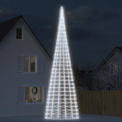 vidaXL LED vianočný stromček 3000 LED studená biela 800 cm