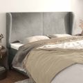vidaXL Čelo postele so záhybmi bledosivé 183x23x118/128 cm zamat