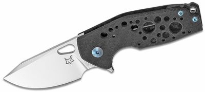 FOX knives FX-526 CFBL SURU vreckový nôž 6 cm, Satin, uhlíkové vlákno, modrá titánová spona