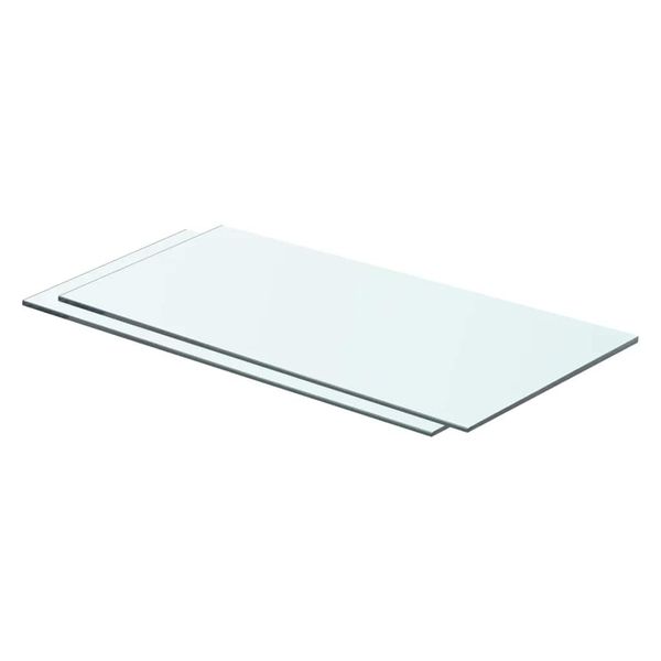 vidaXL Poličky 2 ks panel z priehľadného skla 60x25 cm