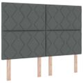 vidaXL Posteľ s pružinovým rámom s LED pásikmi Sivá 140 x 200 cm látka
