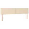 vidaXL Čelo postele s LED krémové 180x5x78/88 cm látka