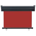 vidaXL Bočná markíza na balkón 100x250 cm, červená