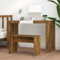 vidaXL Taburetka dymový dub 70x35x45 cm spracované drevo