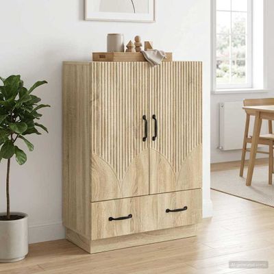 vidaXL Servírovacia skriňa so zásuvkou Dub sonoma 66 x 34,5 x 92 cm