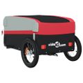 vidaXL Vozík za bicykel, čierno červený 30 kg, železo