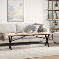 vidaXL Konferenčný stolík v tvare X 160x40x45,5 cm borovica a oceľ