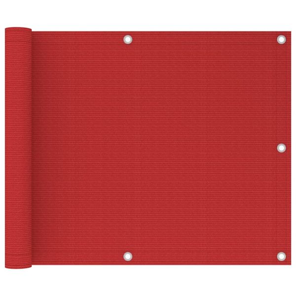 vidaXL Balkónová markíza červená 75x300 cm HDPE
