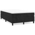 vidaXL Posteľný rám s boxspringom čierna 120x200 cm zamat