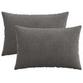 vidaXL Poťah na podložku 2 pcs HEERLEN Tmavosivá 50 x 75 cm manšestr