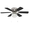 vidaXL Stropný ventilátor s osvetlením Ø 82 cm Čierna