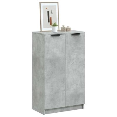 vidaXL Botník betónovo sivý 59x35x100,5 cm spracované drevo