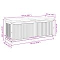 vidaXL Vonkajší box na vankúše 150x50x60,5 cm masívne jedľové drevo