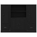 vidaXL Highboard Čierny dub 132 x 35.5 x 103.5 cm Kompozitné drevo
