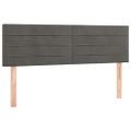vidaXL Posteľný rám boxspring s matracom tmavosivý 140x200 cm zamat