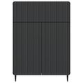 vidaXL Servírovacia skriňa Čierna 66 x 34,5 x 92 cm Kompozitné drevo