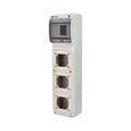 Skriňa 3960 AcquaCOMBI IP65, 3 otvory, 6 modulov, 490x125x107 mm