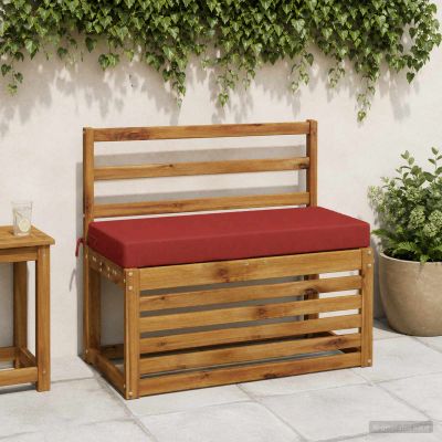 vidaXL Vankúš na lavičku SOEST 100% polyester Červená 80 x 40 x 8 cm