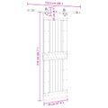 vidaXL Posuvné dvere NARVIK Prírodná a čierna 70 x 210 cm (152,5 cm)