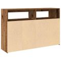 vidaXL TV skrinka s LED staré drevo 115,5x30x75 cm kompozitné drevo