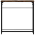 vidaXL Konzolový stolík dymový dub 75x19,5x75 cm kompozitné drevo