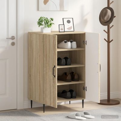 vidaXL Skriňa na topánky HAARLEM 59,5 x 39,5 x 89,5 cm Dub sonoma