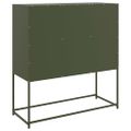 vidaXL Komoda olivovozelená 100,5x39x107 cm oceľ