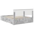 vidaXL Rám postele Betónovo sivá 150 x 200 cm Kompozitné drevo
