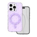 Puzdro Bubble Dots Mag pre iPhone 15 Pro 6,1" fialová