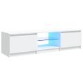 vidaXL TV skrinka s LED svetlami biela 140x40x36 cm