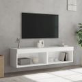 vidaXL TV skrinky s LED svetlami 2 ks biele 60x30x30 cm