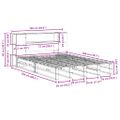 vidaXL Posteľ s knižnicou bez matraca 120x200 cm masívne drevo