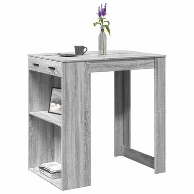 vidaXL Barový stôl sivý sonoma 102x70x103,5 cm kompozitné drevo