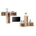 vidaXL TV skrinky 6 ks masívna borovica