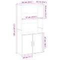 vidaXL Knižnica staré drevo 60x24x120 cm kompozitné drevo