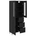 vidaXL Highboard 2 ks Čierny dub 69,5 x 34 x 180 cm Kompozitné drevo