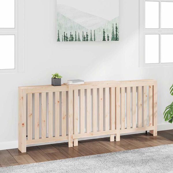 vidaXL Kryt na radiátor 210x21x85 cm masívna borovica