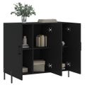vidaXL Komoda čierna 90x34x80 cm kompozitné drevo