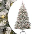 vidaXL Umelý Sklápací Vianočný Stromček 300 LED Zelená a biela 210 cm