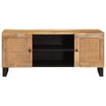 vidaXL TV skrinka s dverami Hnedá 105 x 33 x 46 cm Masívne mango drevo