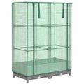 vidaXL Záhon s krytom na skleník ratanový vzhľad 80x40x123 cm
